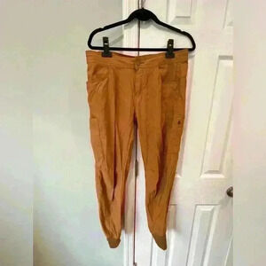 Prana Halle Jogger II Women’s 10 Regular Mustard Yellow Button Drawstring